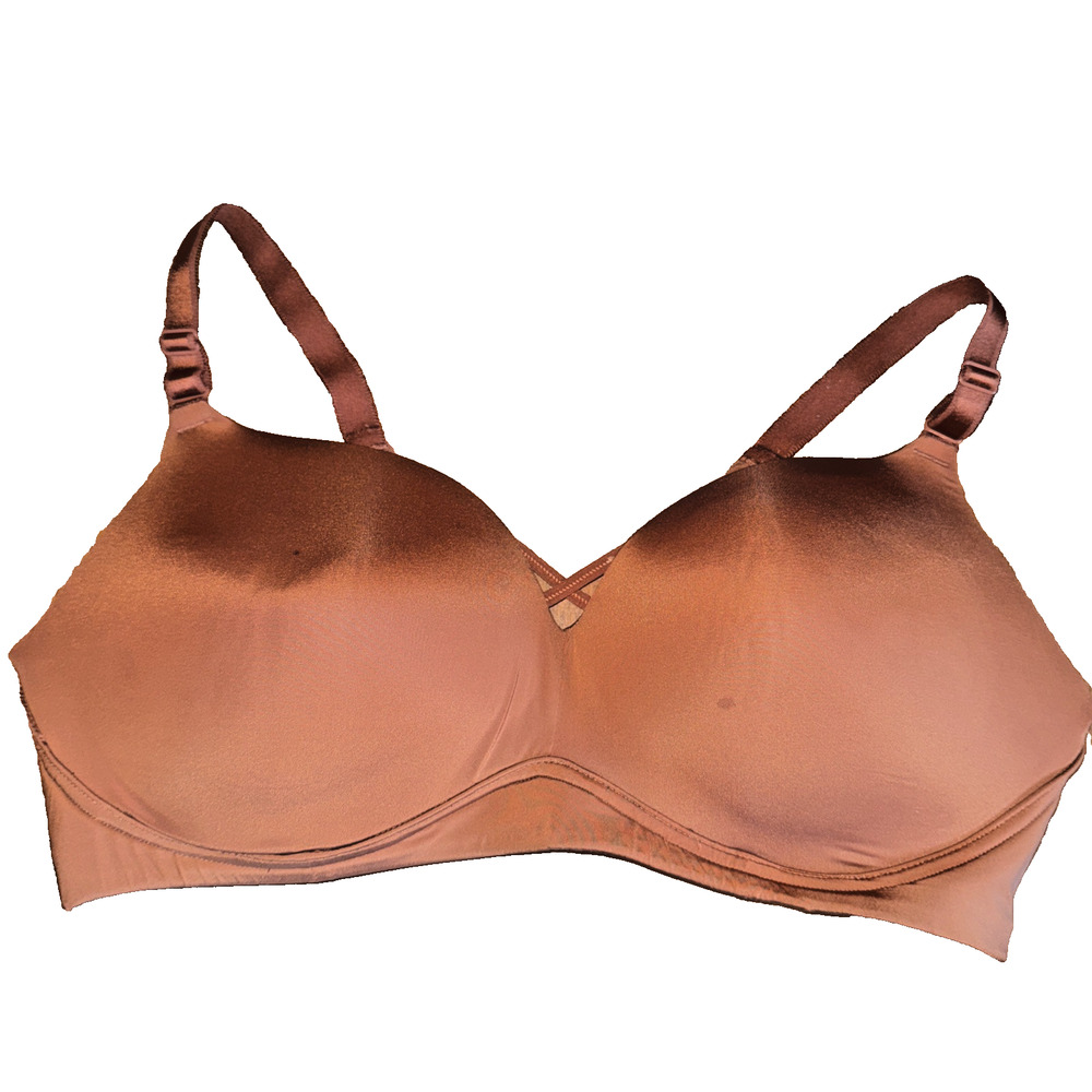 Torrid Dream Weaver Wireless T-Shirt Bra 42DD Brown Wire-Free Comfort Full Cover